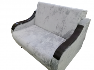 Диван прямой раскладной Аккордеон серый плюш 125 см