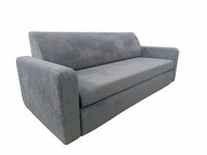 Диван прямой раскладной Мадрид геометрия серый велюр 230см