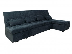 Диван угловой раскладной ППУ София трансформер серый плюш 300х172 см