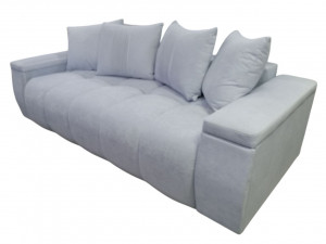 Диван прямой раскладной НПБ Медина ПРО голубой велюр 250см