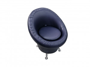 Кресло ракушка с ящиком Синий 65 см.