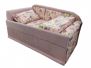 Диван прямой раскладной детский Канапе розовый принцессы 150 см