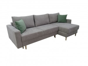 Диван угловой НПБ Троя серый 275х150х160