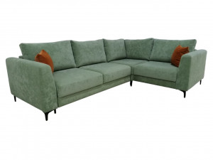 Диван Даймонд угловой оливковый велюр 215х300х160