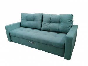 Диван прямой раскладной НПБ Лего бирюзовый 214 см.
