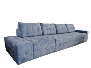 Диван трансформер Релакс голубой велюр 395х115