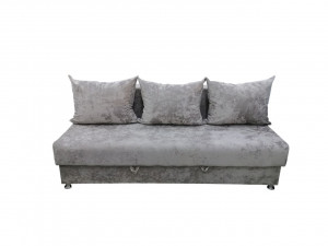 Диван  прямой раскладной ППУ Озон серый плюш 190см