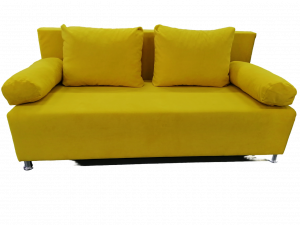 Диван прямой раскладной ППУ Еврокнижка Желтый 190 см