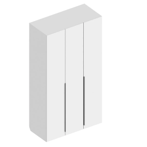 Шкаф распашной 3-х створчатый Бриз белый 120х55х220