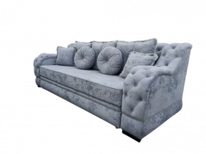 Диван прямой раскладной Элегия серый велюр 245 см