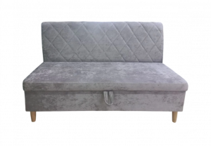 Скамья прямая серый плюш 135см