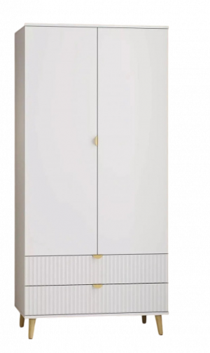 Шкаф распашной 2-х створчатый Дакота НМ белый 90х50х191