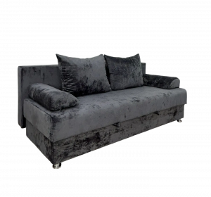 Диван прямой раскладной ППУ Еврик темно-серый 190 см