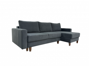 Диван угловой раскладной Евроугол троя серый 270 см