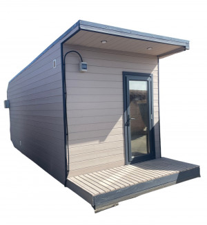 Баня каркасная Норвегия Хвойный бежевая 235х700