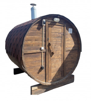 Баня бочка Сосна коричневая  190х200