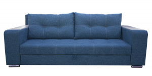 Диван трансформер прямой раскладной Степ  синий 256см