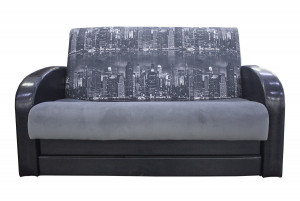 Диван прямой раскладной  Аккордеон серый 143см