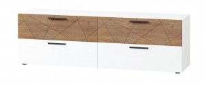 ТВ-тумба Джерси белый/дуб золотой 160х40х49