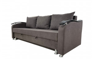 Диван  прямой раскладной ППУ Орион с декором коричневый 220 см