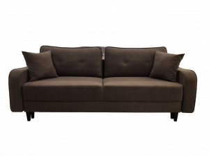 Диван Ретро Прямой Шаговый Коричневый Велюр
