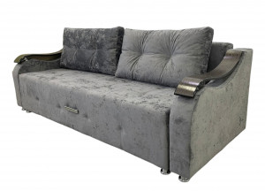 Диван прямой раскладной с шагающим механизмом серый 220 см