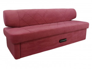 Диван прямой для кухни со спальным местом розовый 190см