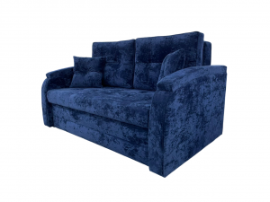 Диван прямой тройной раскладки Т-Т синий плюш 165 см