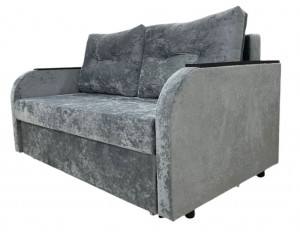 Диван  прямой ППУ Арго 140 серый с тройной раскладкой 160 см