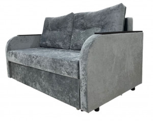 Диван прямой тройной раскладной ППУ Арго  серый плюш 170 см