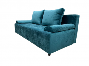 Диван прямой раскладной Куб 7 Бирюзовый Плюш 190 см