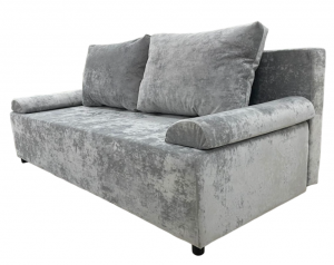 Диван прямой  раскладной Куб 7 Серый Плюш 200 см