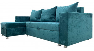 Диван угловой Лариссон 1 Бирюзовый Плюш 230х140
