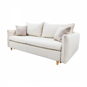 Диван Прямой раскладной  23 Букле Белый 215см