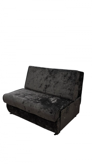 Диван-вперёд  прямой раскладной ППУ Аккордеон без подлокотников графитовый плюш 120 см