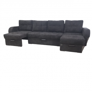 Диван трансформер угловой коричневый 330х100