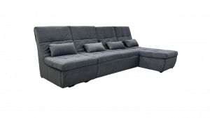 Диван угловой раскладной ППУ София  серый велюр 300х170 см