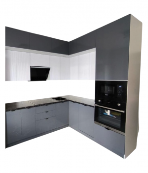 Кухонный гарнитур угловой Модерн графит/белый 190х200