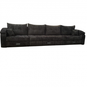 Диван трансформер раскладной Хьюстон серый 400х101