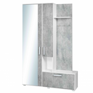 Прихожая Лоск бетон цвет серый 135х32х208