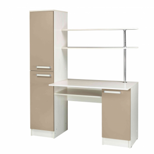 Стол компьютерный письменный со шкафом  Уголок школьник 2 бежевый