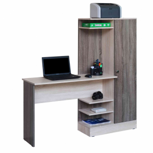 Стол компьютерный письменный со шкафом Уголок школьник 23 с пвх 145см