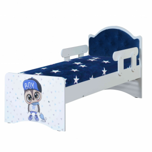 Кровать детская Умка 3 принт Сова boy цвет синий