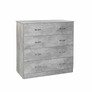 Комод 4 ящика цвет серый бетон Лофт 87см