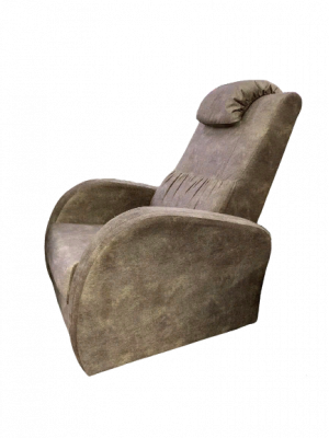 Кресло-реклайнер «Отдых» серый микровелюр 82см