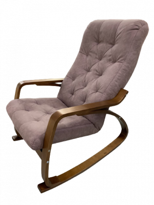Кресло-качалка Сайма цвет розовый/орех