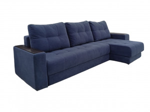 Диван  угловой раскладной НПБ Прадо синий велюр 290х160