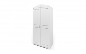 Шкаф распашной 2-х створчатый Сказка с кокошником белый 99х58х215