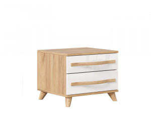Тумба прикроватная Марта-2 дуб золотой белый  50х44х42