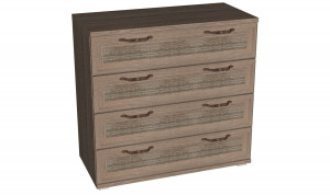 Комод четыре ящика Рандеву дуб оксид 90см